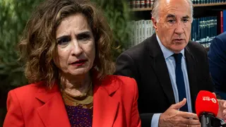 Montaje con la vicepresidenta del Gobierno, Mar&iacute;a Jes&uacute;s Montero, y el alcalde de Algeciras, Jos&eacute; Ignacio Landaluce, en relaci&oacute;n con la pol&eacute;mica pol&iacute;tica surgida tras sus declaraciones - FOTOS: FJ Ben&iacute;tez
