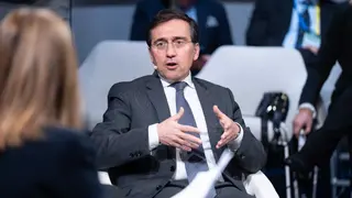 Jos&eacute; Manuel Albares, en una comparecencia reciente sobre el acuerdo de Gibraltar y su impacto en la comarca