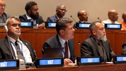 Picardo, durante la asamblea de la ONU