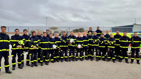 Bomberos de la provincia, entre ellos varios campogibraltareños, ya están en tierras valencianas. FOTO- Consorcio Cádiz