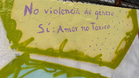 Alumnos del Caetaria decoran el exterior del centro educativo con mensajes personales 6