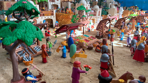 Belén con figuras de Playmobil 16
