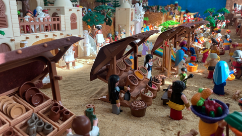 Belén con figuras de Playmobil 18