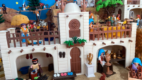 Belén con figuras de Playmobil 19