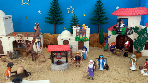 Belén con figuras de Playmobil 22