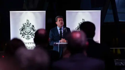 Picardo, en una intervención pública reciente. FOTO - Gobierno de Gibraltar