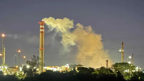 Una de las chimeneas de la zona industrial de Guadarranque