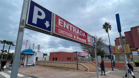 Una de las entradas al parking en el que se aplicarán los descuentos
