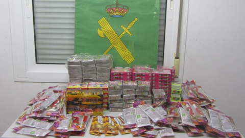 Material incautado por la Guardia Civil