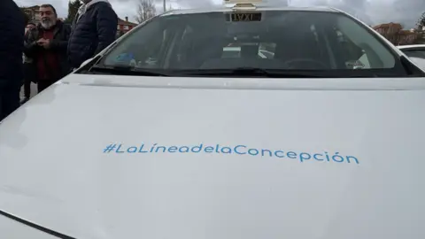 Concentración de protesta de taxistas1