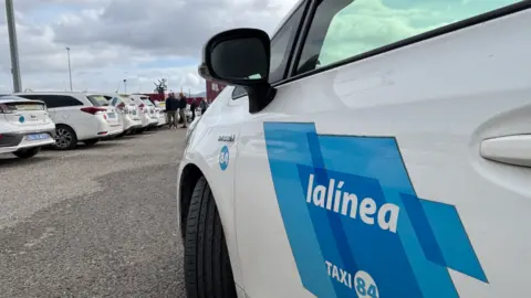 Concentración de protesta de taxistas2