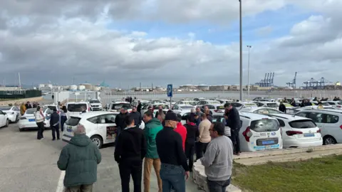 Concentración de protesta de taxistas9