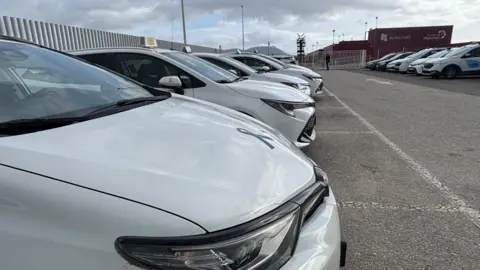 Concentración de protesta de taxistas17