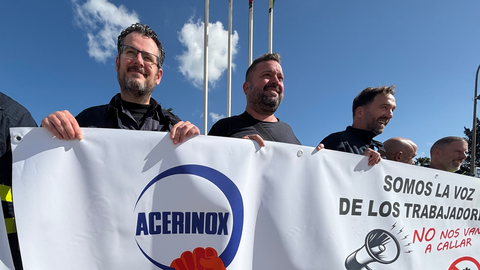 Concentración Acerinox, un año después del inicio de la huelga