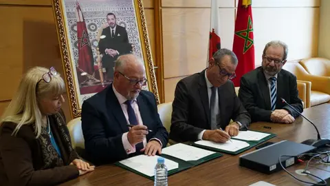 (De i. a d.) P. Orfila, D. Fa, Bouchta El Moumni y J. Cortés (2)