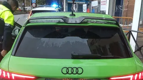 Vehículo que portaba el detenido