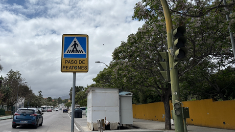 Semáforos apagados en la avenida 28 de febrero de Algeciras