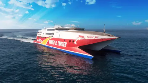 El buque 'Tarifa Jet', uno de los emblemáticos que ha cubierto durante muchos años la ruta con Tánger Ville