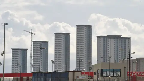 Nuevas construcciones en Gibraltar en terrenos ganados al mar 