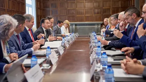 Franco, a la derecha, en la reunión celebrada este viernes en Madrid