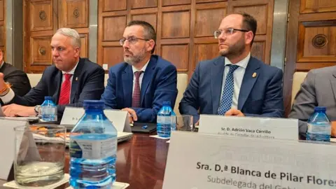 Juan Franco, durante la reunión con el ministro