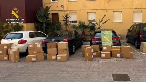 Parte del tabaco incautado