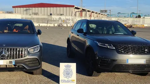 Algunos de los vehículos recuperados en el puerto algecireño