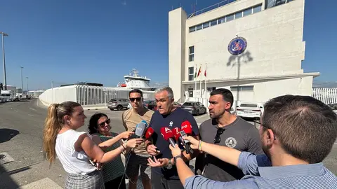 Joaquín Millán, del sindicato Coordinadora TPA, ante los medios 