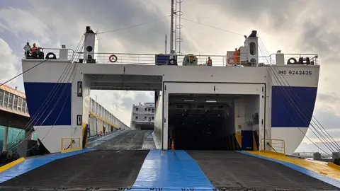 El AF Claudia, atracado en el puerto algecireño