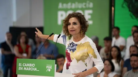 María Jesús Montero, durante su intervención este sábado en Jerez 