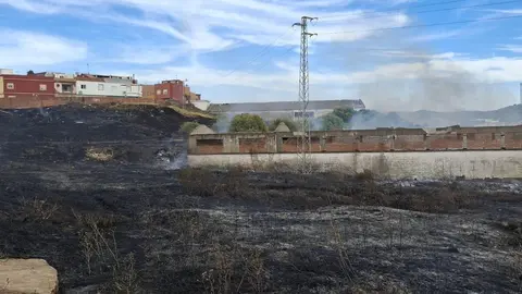 Así ha quedado la parcela en la que se ha declarado el incedio