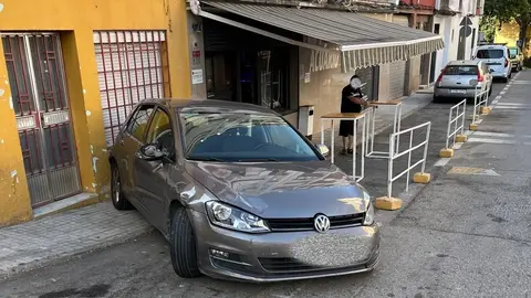 Así se encontraron los agentes el vehículo siniestrado 