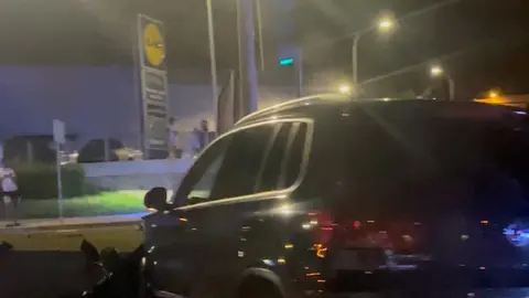 Uno de los vehículos accidentados