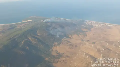 Imagen aérea del incendio que publica EMA Infoca 