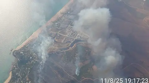 Imagen de INFOCA del incendio de Tarifa