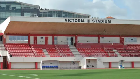 El interior del estadio gibraltareño