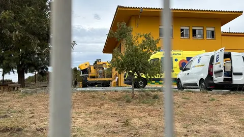 Imagen tomada desde el exterior del centro, minutos después del accidente