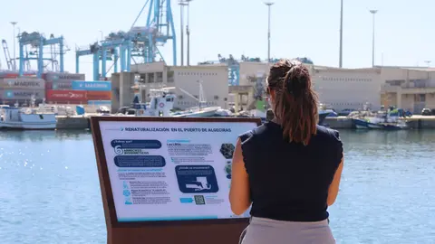 T&oacute;tem informativo en el Paseo Mar&iacute;timo de Ribera