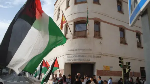 Palestina, en la mente de estos manifestantes en Algeciras 1