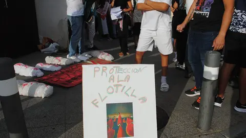 Palestina, en la mente de estos manifestantes en Algeciras 13