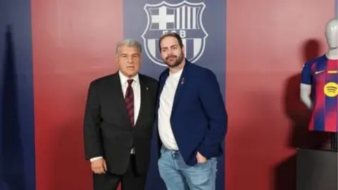 Jes&uacute;s Tomillero con Laporta