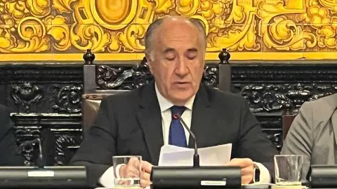 El alcalde, Jos&eacute; Ignacio Landaluce, durante el pleno de la ma&ntilde;ana de este viernes