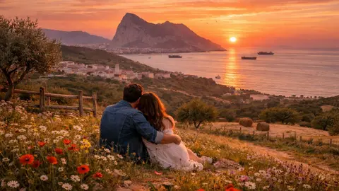 Imagen rom&aacute;ntica del Campo de Gibraltar creada por ChatGPT