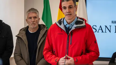 Pedro S&aacute;nchez se desplaza a San Roque para evaluar los da&ntilde;os de las borrascas _ FOTO: FJ Ben&iacute;tez