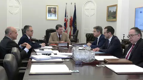 Reuni&oacute;n celebrada en el n&uacute;mero 6 de Convent Place para analizar el borrador del tratado sobre Gibraltar