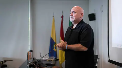 Miguel Montoya durante una sesi&oacute;n formativa en la C&aacute;mara de Comercio del Campo de Gibraltar - FOTO: FJ Ben&iacute;tez