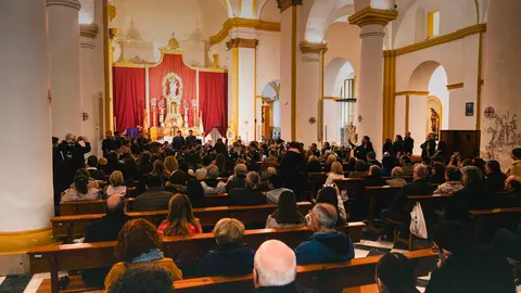 La Banda Sinf&oacute;nica Amando Herrero durante su actuaci&oacute;n en la Iglesia de La Palma en el concierto de Cuaresma - FOTO: FJ Ben&iacute;tez