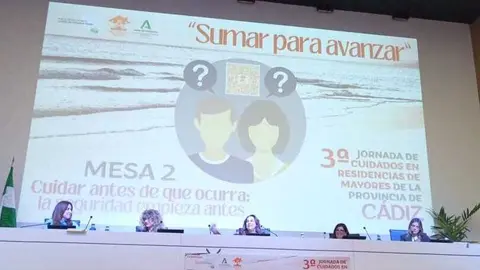 Imagen de una de las ponencias celebradas durante las jornadas en el sal&oacute;n de actos de la ETSIA de Algeciras.