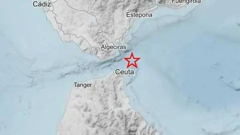 Registro s&iacute;smico localizado en el entorno del Estrecho de Gibraltar.