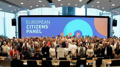 Participantes en una edici&oacute;n del Panel Ciudadano Europeo celebrado en Bruselas.
